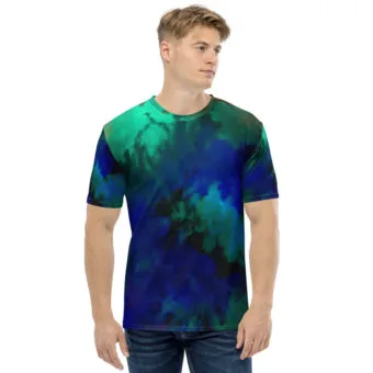 Green/Blue Tie Dye Men's T-shirt