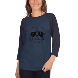 3/4 sleeve raglan shirt