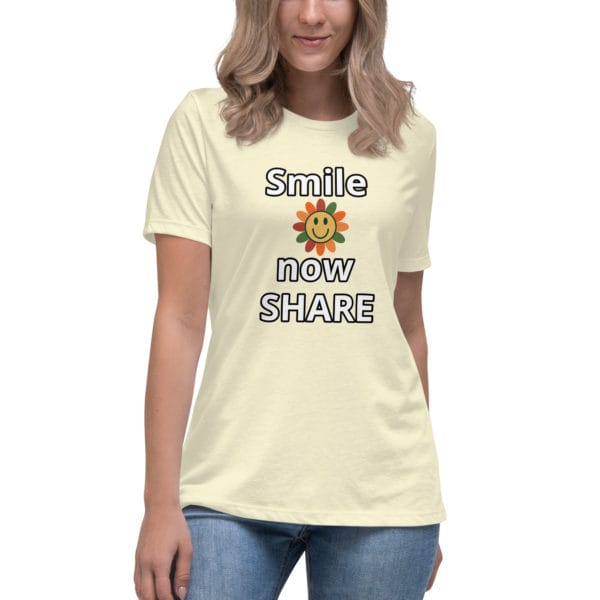 Women's Relaxed T-Shirt "Smile" - Image 11